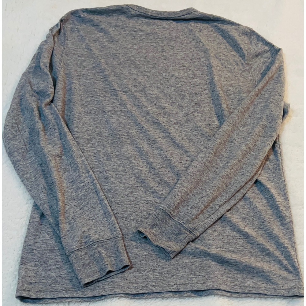 American Eagle Outfitters Mens Athletic Fit Graphic Long Sleeve Tee Gray Large - Picture 6 of 6